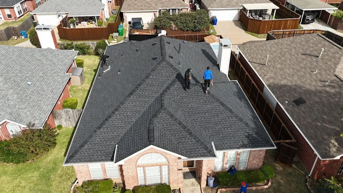 Commercial Roofing work in progress on a Steiner Ranch property